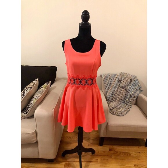 H&M Pink Sleeveless Tank Mini Dress Size 10 - Picture 1 of 5